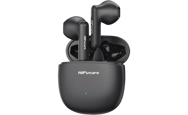 HiFuture Colorbuds2 TWS Earphones, Bluetooth 5.3, 20 Hours Playtime, IPX5 Sweatproof, ENC for Calls, Dynamic Bass, Wireless Earbuds - Black